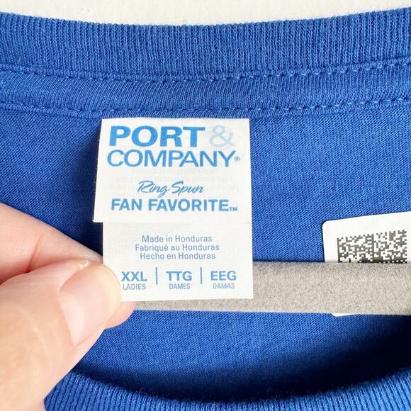 ABCD Bright Blue Teacher Concert Band Style Short Sleeve Tee T-Shirt NWT XXL - Picture 2 of 6